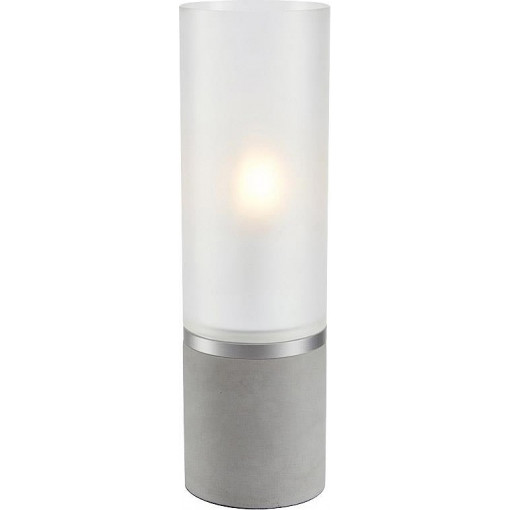 Molo 40cm grey glass table lamp with concrete base Markslojd