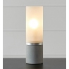 Molo 30cm grey glass table lamp with concrete base Markslojd