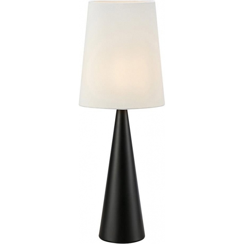 Lampa stołowa nowoczesna z abażurem Conus czarny/biały Markslojd