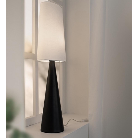 Lampa stołowa nowoczesna z abażurem Conus czarny/biały Markslojd
