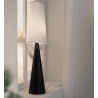 Lampa stołowa nowoczesna z abażurem Conus czarny/biały Markslojd