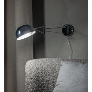 Portland chrome industrial wall lamp with plug-in arm Markslojd