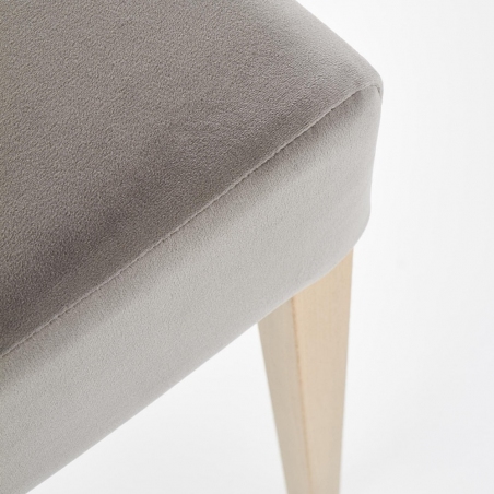 Clarion grey&amp;oak upholstered wooden chair Halmar