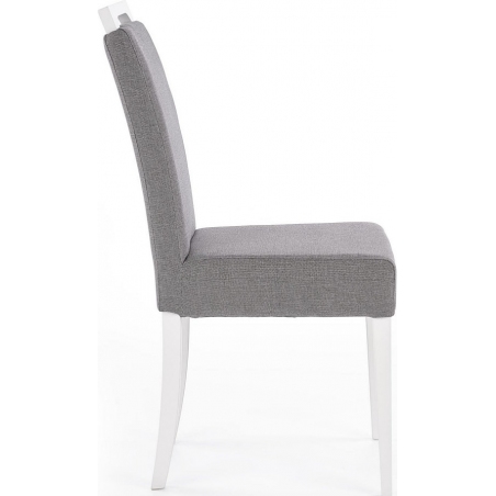 Designerskie Krzesło drewniane tapicerowane Clarion II Szary/Biały Halmar do jadalni, salonu i kuchni.