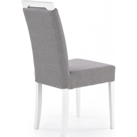 Designerskie Krzesło drewniane tapicerowane Clarion II Szary/Biały Halmar do jadalni, salonu i kuchni.