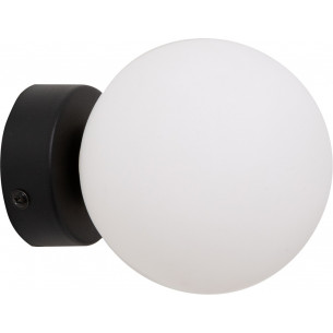 Ali 12cm white&amp;black&amp;gold glass globe wall lamp ZumaLine