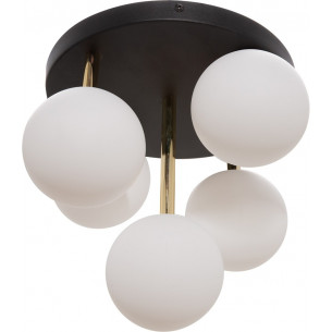 Ali Round V 28.5cm white&amp;black&amp;gold glass balls ceiling lamp ZumaLine