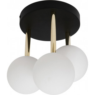 Ali Round III 19.3cm white&amp;black&amp;gold glass balls ceiling lamp ZumaLine