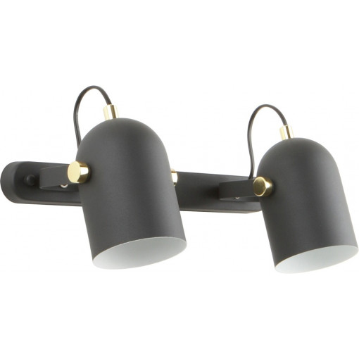 Aries II black double loft wall lamp ZumaLine