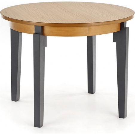 Sorbus 100 honey oak&amp;graphite round extending dining table Halmar