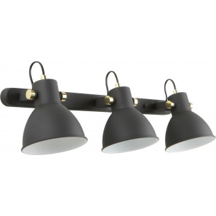 Delta Fat black industrial triple wall lamp ZumaLine