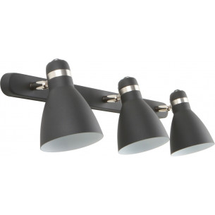 Delta black triple industrial wall lamp ZumaLine