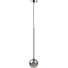 Lampa wisząca szklana kula nowoczesna Luna 12cm srebrny/czarny Zumaline