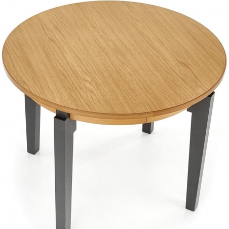 Sorbus 100 honey oak&amp;graphite round extending dining table Halmar