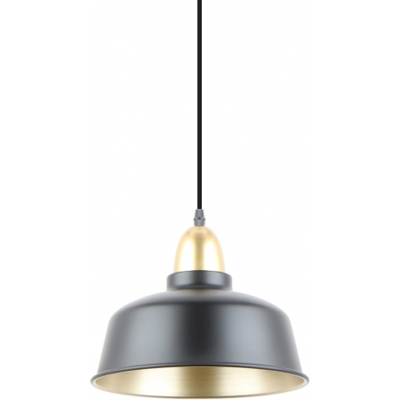 Lampa wisząca metalowa Mensa 26cm czarno-złota Zumaline