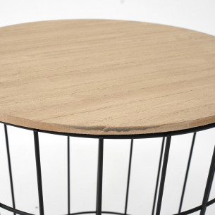 [OUTLET] Lotus 34cm Black Wire Side Table 2