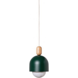 Lampa wisząca skandynawska Loft Ovoi 17cm ciemny zielony Kolorowe kable