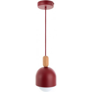 Lampa wisząca skandynawska Loft Ovoi 17cm burgund Kolorowe kable