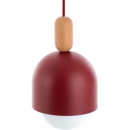Lampa wisząca skandynawska Loft Ovoi 17cm burgund Kolorowe kable