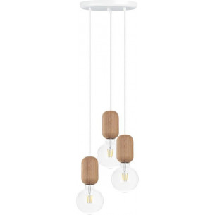 Barille III triple wooden pendant lamp Kolorowe Kable