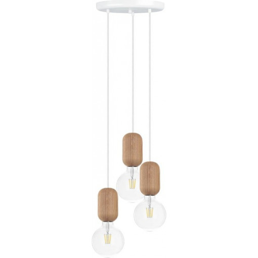 Barille III triple wooden pendant lamp Kolorowe Kable