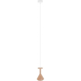 Lampa wisząca drewniana Cono Mini Kolorowe kable