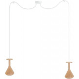 Cono II wooden "spider" pendant lamp Kolorowe Kable