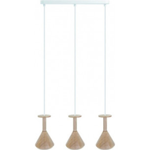 Cono II wooden pendant lamp on a rail Kolorowe Kable