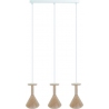 Lampa wisząca drewniana na listwie Cono II Kolorowe kable