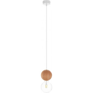 Sferni 8cm wooden sphere pendant lamp Kolorowe Kable