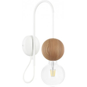 Sferni wooden sphere pendant wall lamp Kolorowe Kable