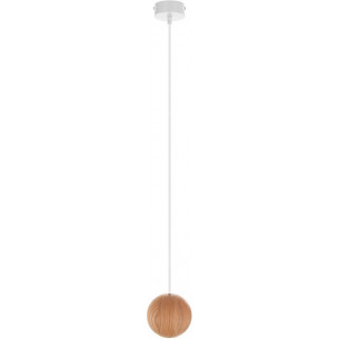 Sferni GU10 12cm wooden sphere pendant lamp Kolorowe Kable