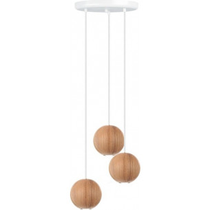 Sferni GU10 III wooden balls pendant lamp Kolorowe Kable