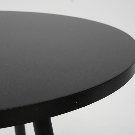 Stylowy Okrągły stolik kawowy Cleo (komplet) Czarny Signal do kanapy.