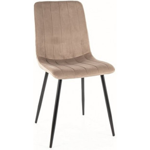 Alan bluvel 40 dark beige&amp;black velvet chair Signal