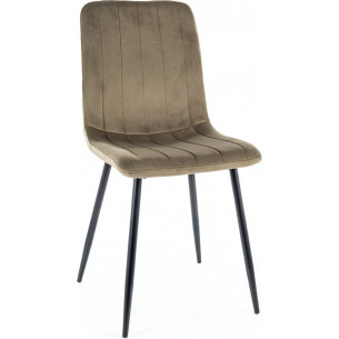 Alan bluvel 77 olive&amp;black velvet chair Signal