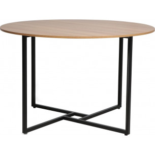 Alto 120cm oak&amp;black matt loft round table Signal