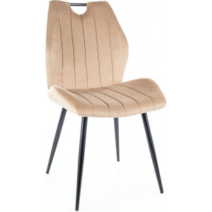 Arco bluvel 28 beige velvet chair Signal