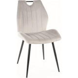 Arco bluvel 03 grey velvet chair Signal