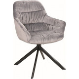 Astoria II bluvel 14 grey&amp;black velvet armchair Signal