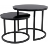 Atlanta II D black&amp;matte black set of round coffee tables Signal