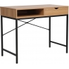 B-027 95x48cm oak&amp;black matt loft desk with drawer Signal