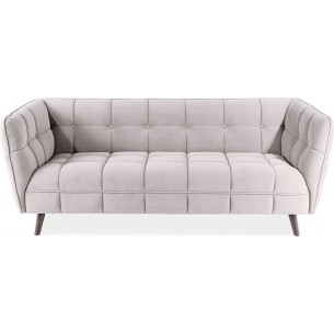 Castello 200cm light grey&amp;wenge 3-seater velvet sofa Signal