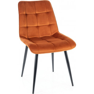 Chic rusty quilted velvet chair Signal