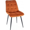 Chic rusty quilted velvet chair Signal