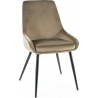 Cobe olive&amp;black matt velvet chair Signal