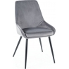 Cobe grey&amp;black matt velvet chair Signal