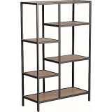 Costa 109x70cm oak&amp;black matt loft shelf on legs Signal