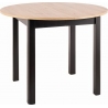Stół okrągły rozkładany Dante 102cm dąb artisan/czarny mat Signal