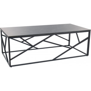 Escada III 120x60cm black marble effect &amp;black coffee table with ceramic top Signal